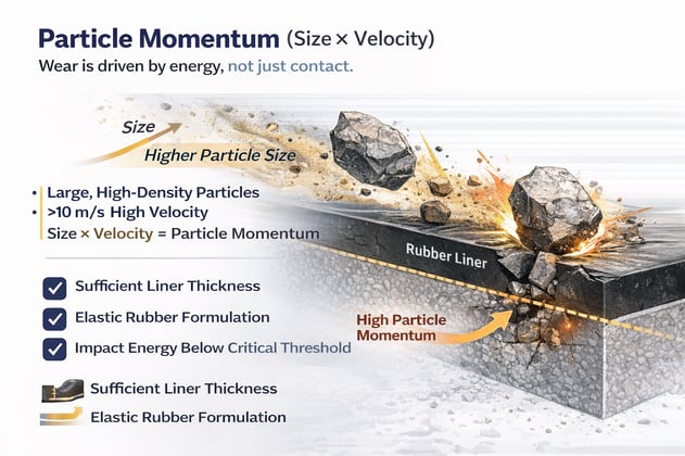 Particle momentum size x velocity